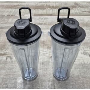 Vitamix 20oz Travel To-Go Tumbler & Lid Smoothie Container Personal Cup Lot of 2